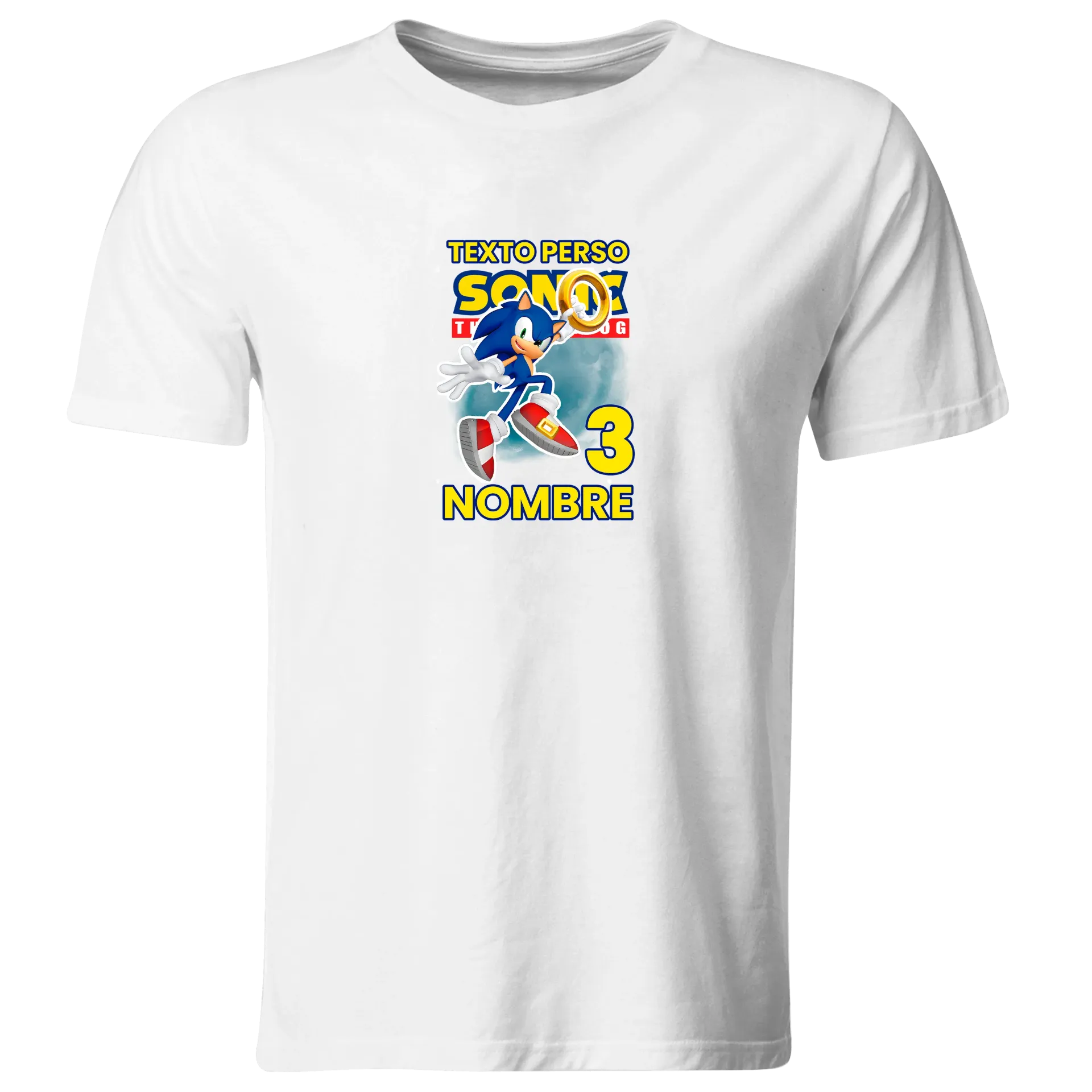 Playera Personalizada Cumpleaños Pc300. Sonic