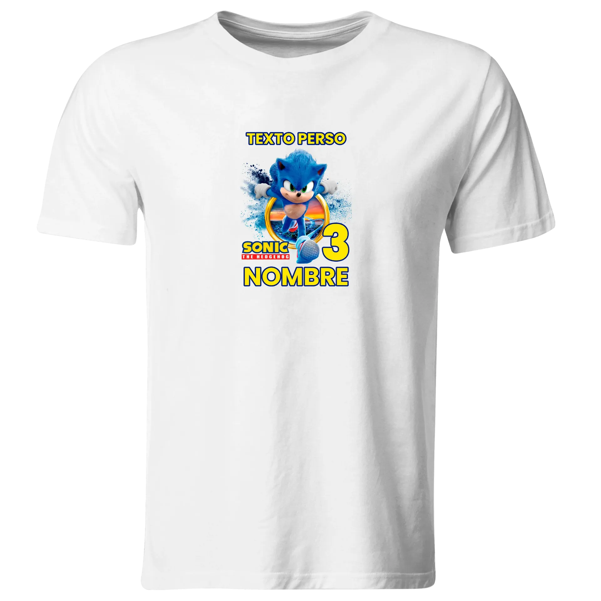 Playera Personalizada Cumpleaños Pc301. Sonic