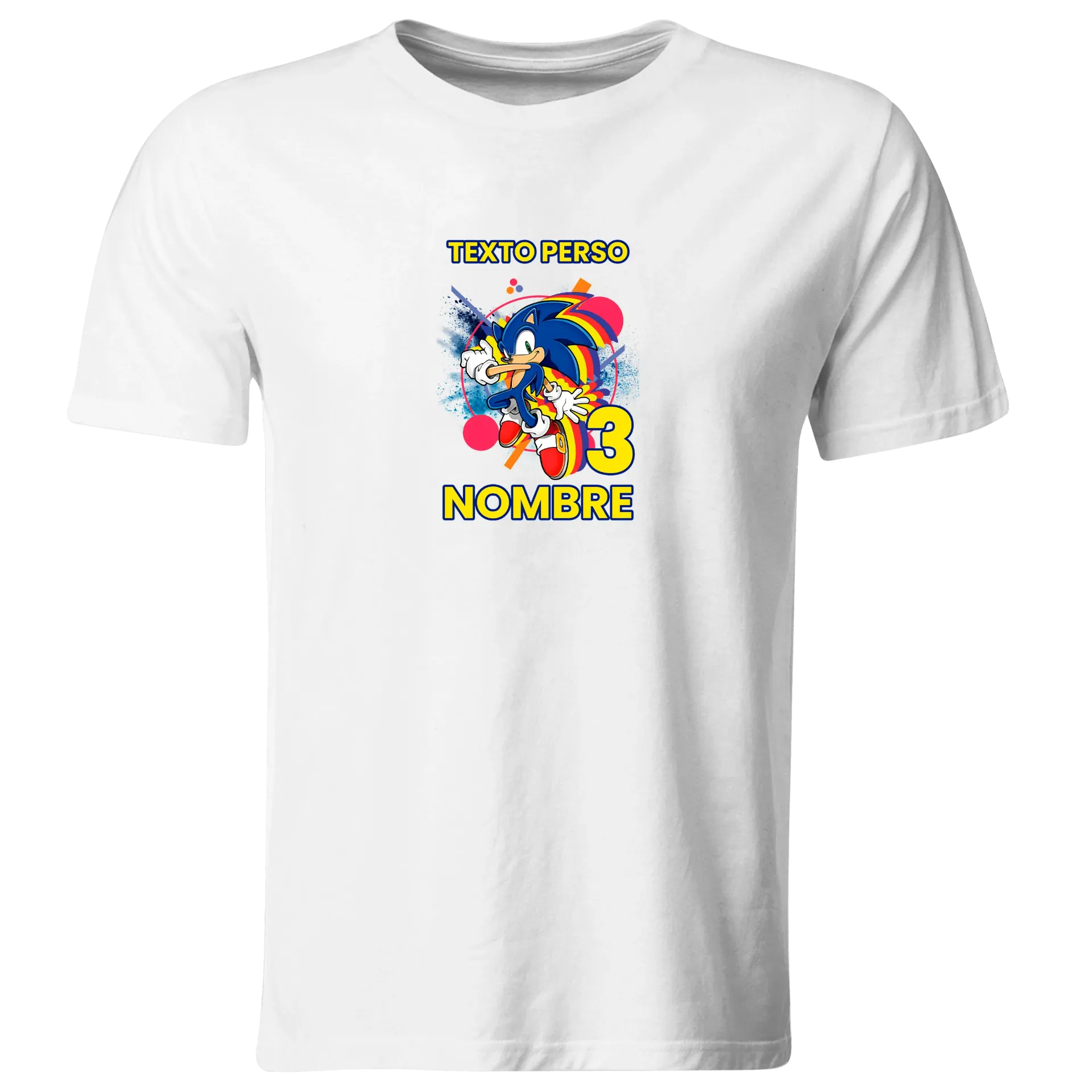 Playera Personalizada Cumpleaños Pc302. Sonic