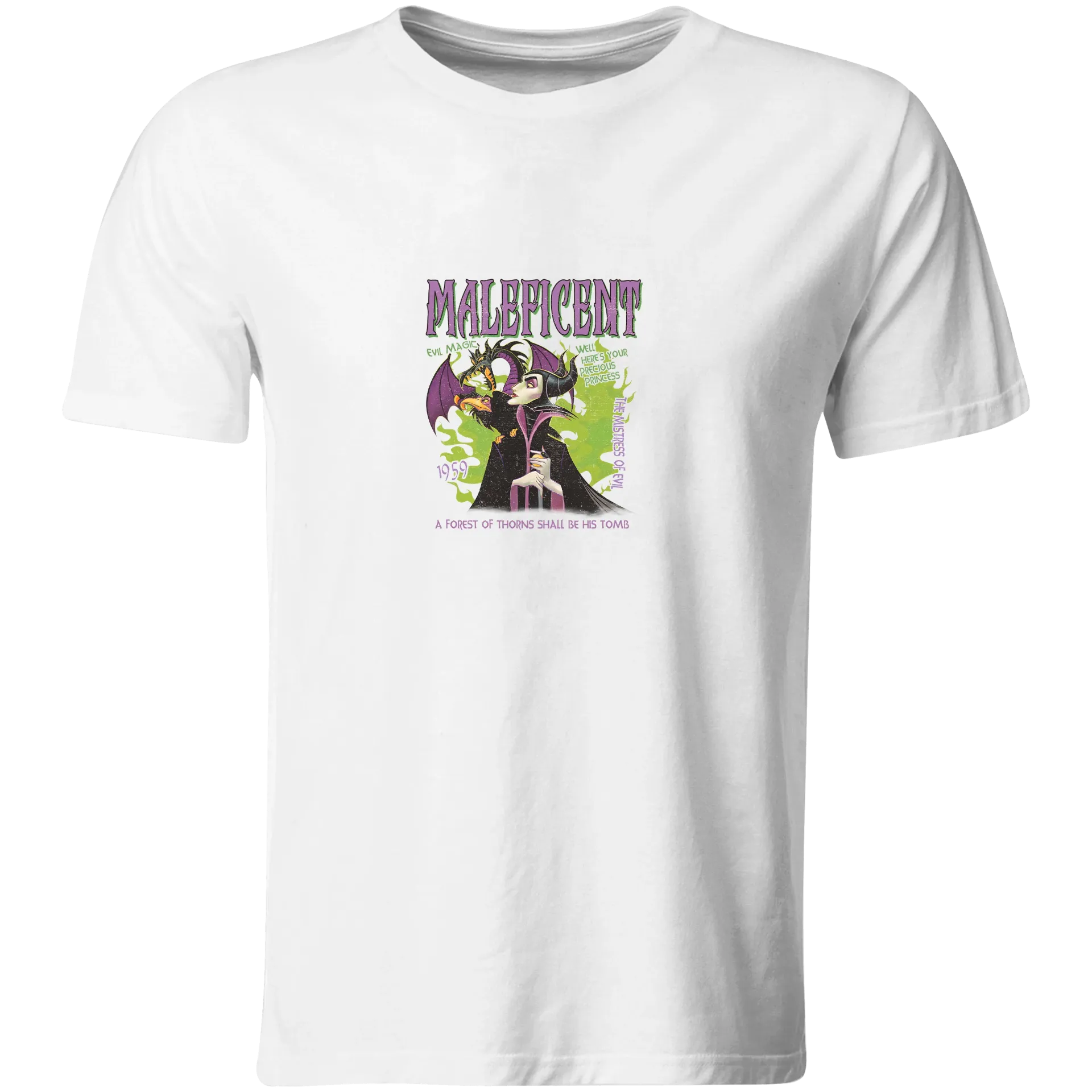 Playera lk1054. Villanos retro vintage. Malefica (Recto​)