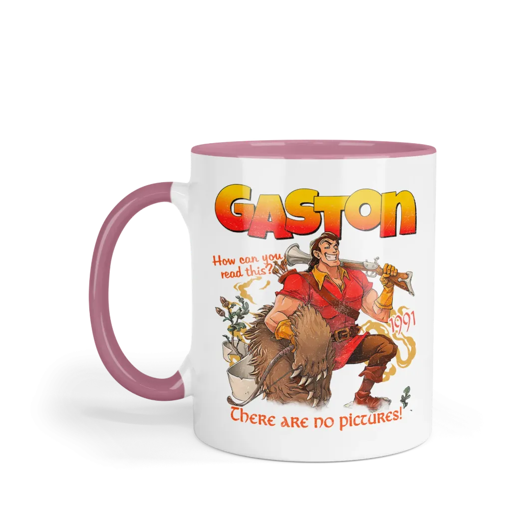 Taza 11 Oz LK1057. Villanos retro vintage Gaston. (Con nombre)
