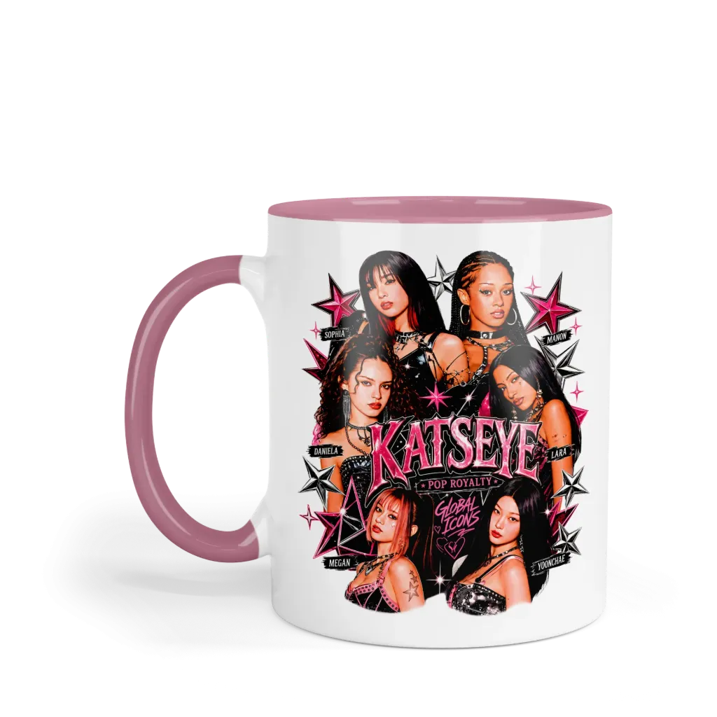 Taza 11 Oz LK1061. Katseye Eyekons (Con nombre)