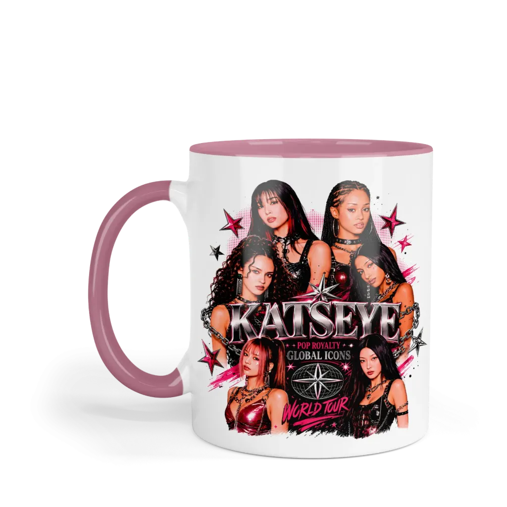Taza 11 Oz LK1062. Katseye Eyekons (Con nombre)