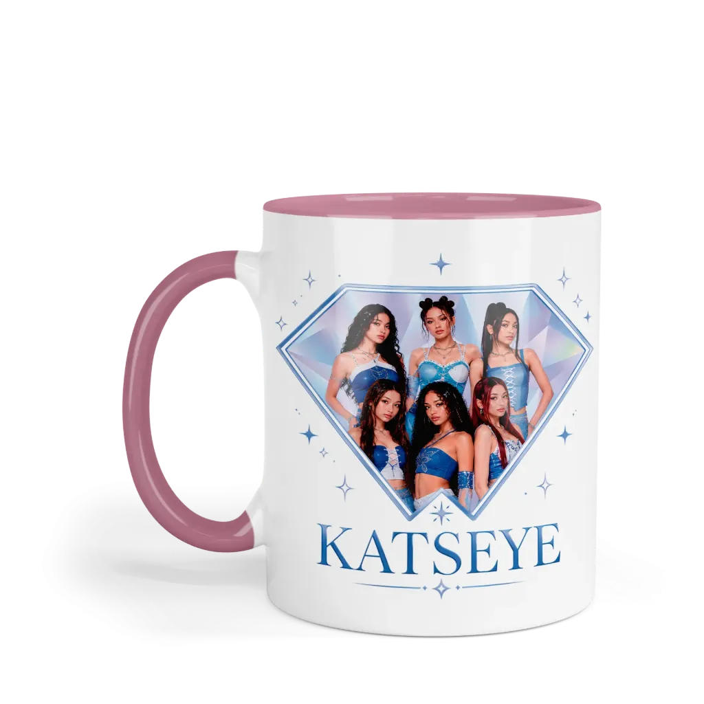 Taza 11 Oz LK1064. Katseye Eyekons (Con nombre)