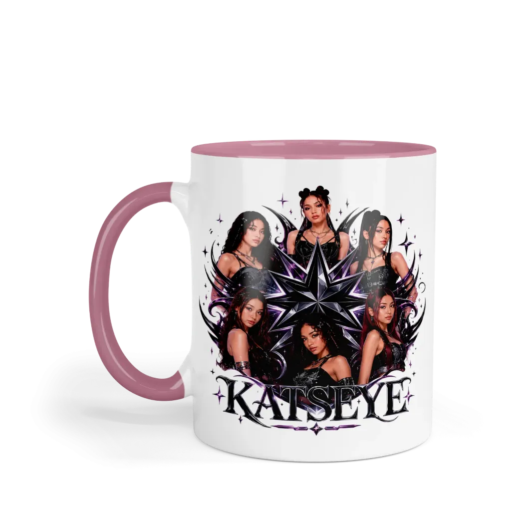 Taza 11 Oz LK1065. Katseye Eyekons (Con nombre)