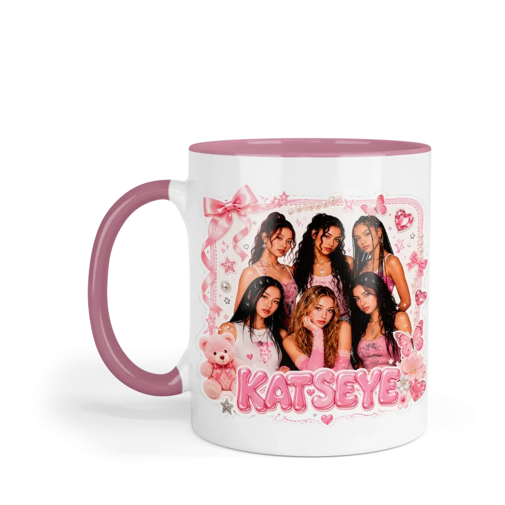 Taza 11 Oz LK1068. Katseye Eyekons (Con nombre)