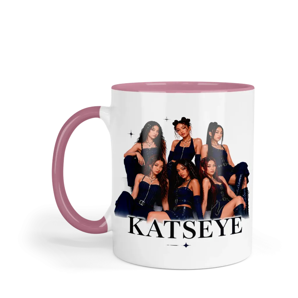 Taza 11 Oz LK1069. Katseye Eyekons (Con nombre)