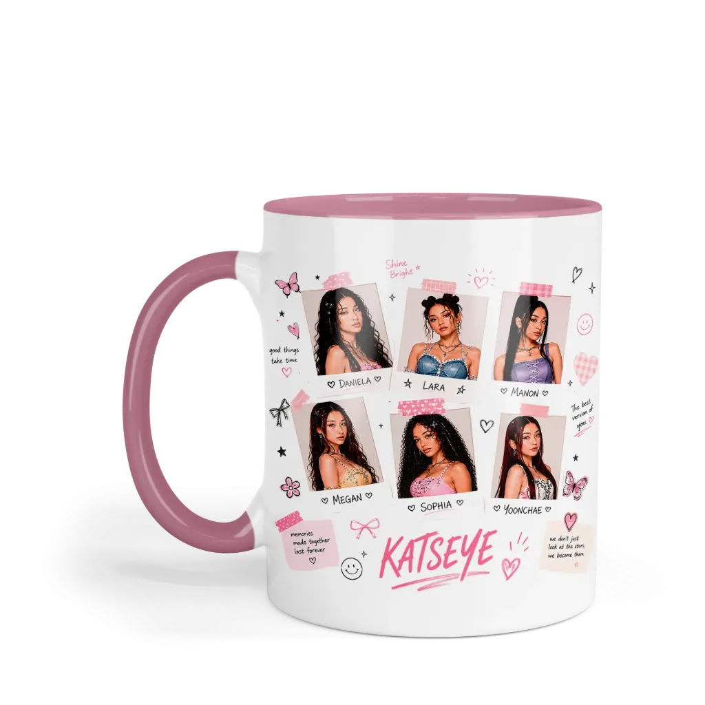Taza 11 Oz LK1071. Katseye Eyekons (Con nombre)