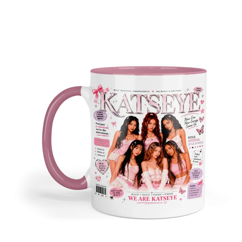 Taza 11 Oz LK1076. Katseye Eyekons (Con nombre)