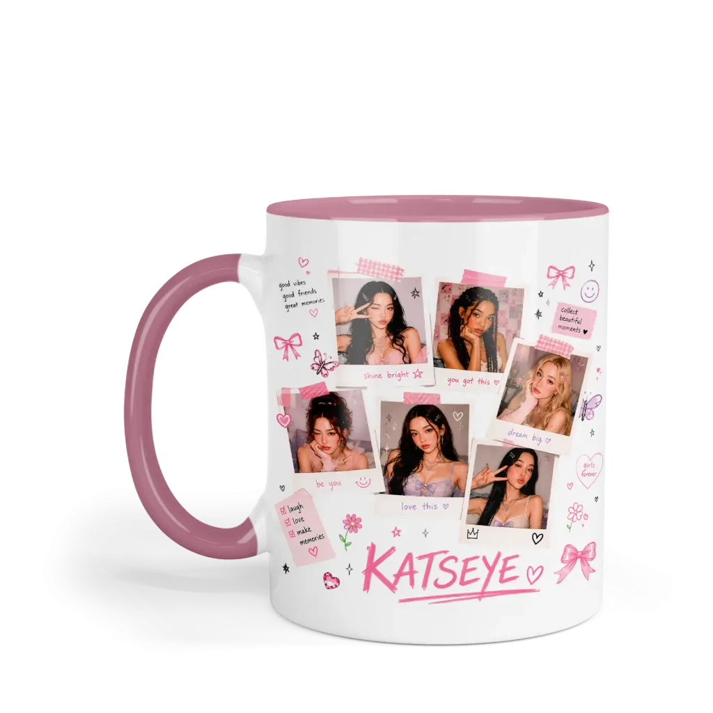Taza 11 Oz LK1077. Katseye Eyekons (Con nombre)