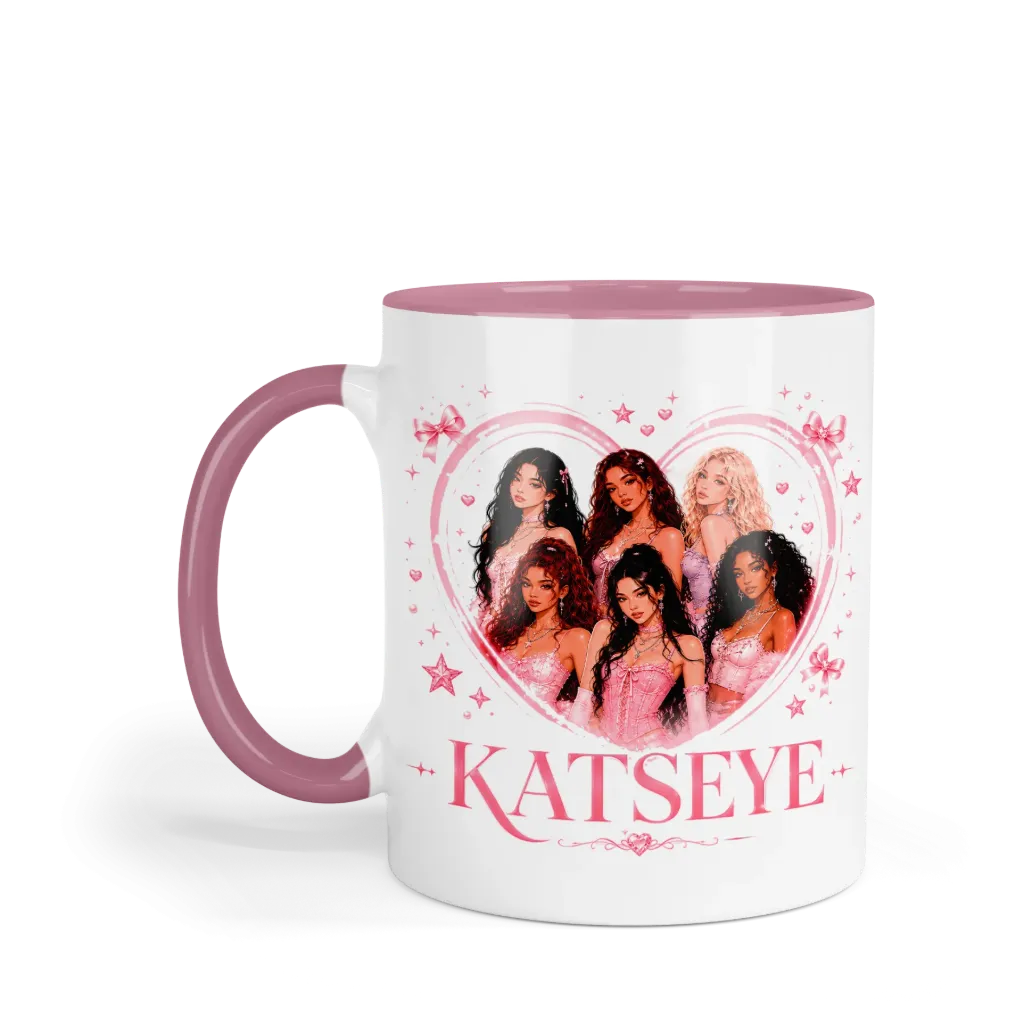 Taza 11 Oz LK1080. Katseye Eyekons (Con nombre)