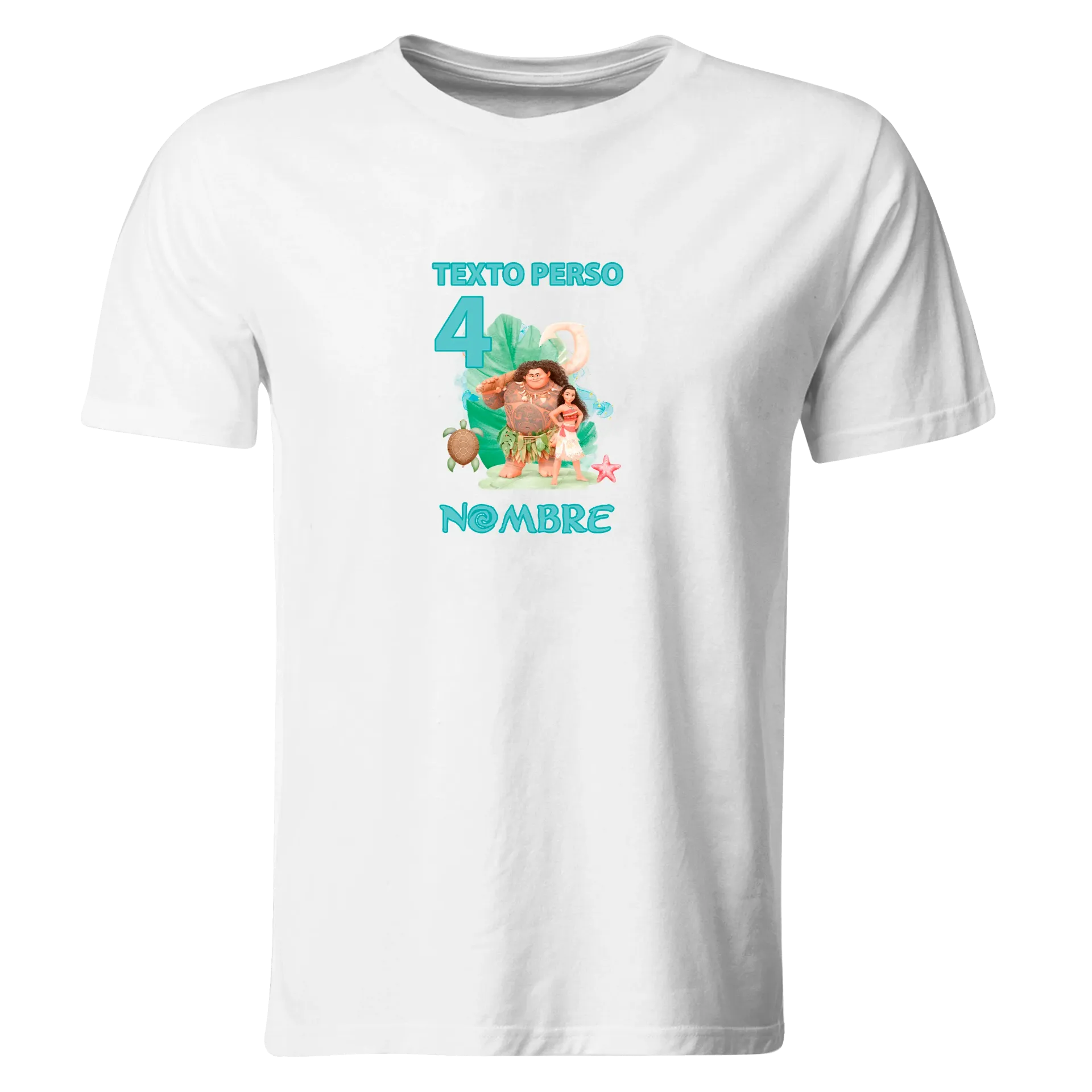 Playera Personalizada Cumpleaños Pc304. Princesa Aloha Hawaiiana Moana