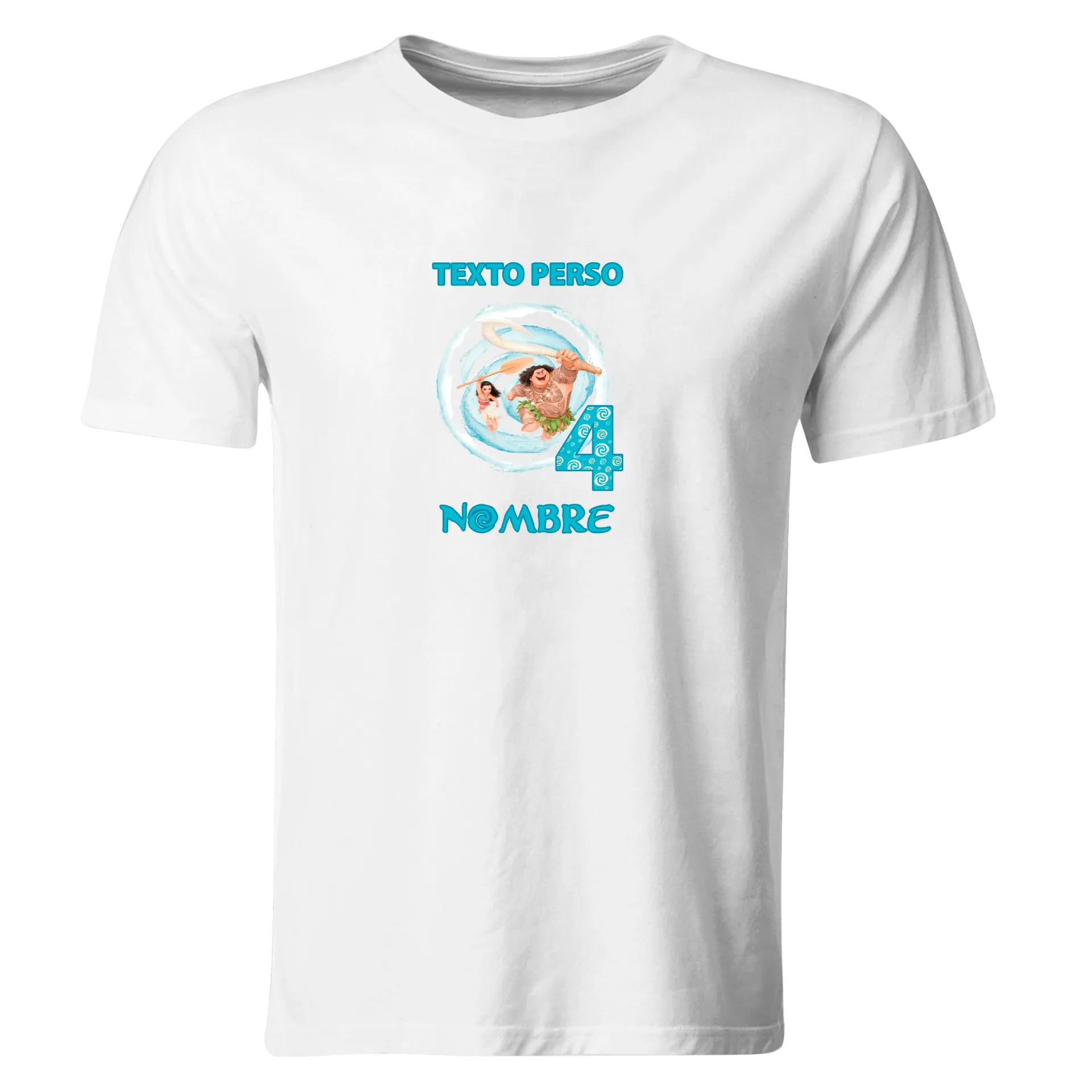 Playera Personalizada Cumpleaños Pc306. Princesa Aloha Hawaiiana Moana