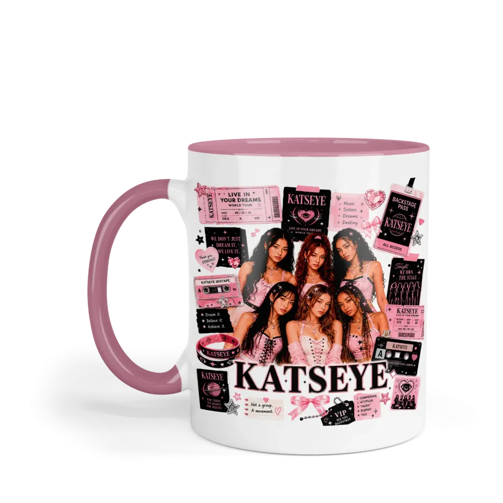 Taza 11 Oz LK1088. Katseye Eyekons (Sin personalizado)