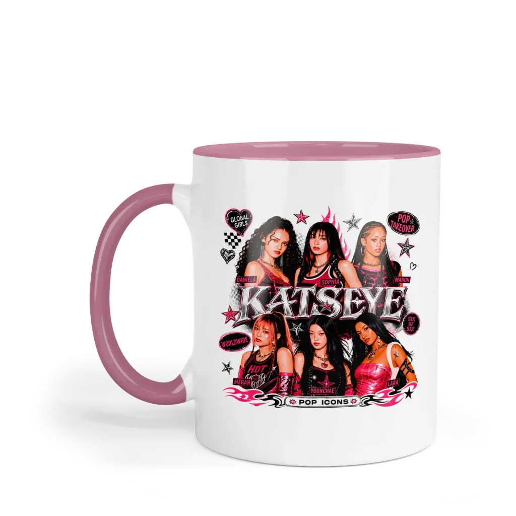 Taza 11 Oz LK1125. Katseye Eyekons