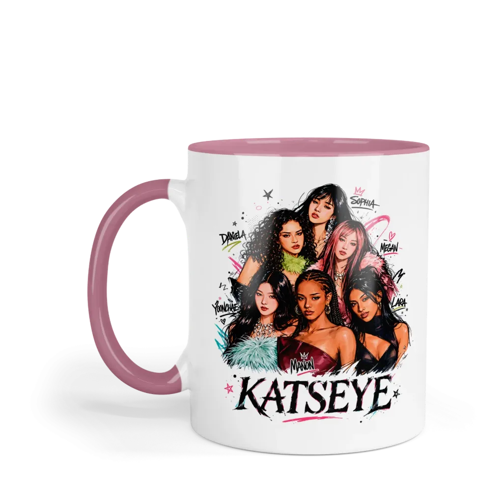 Taza 11 Oz LK1129. Katseye Eyekons (Sin personalizado)