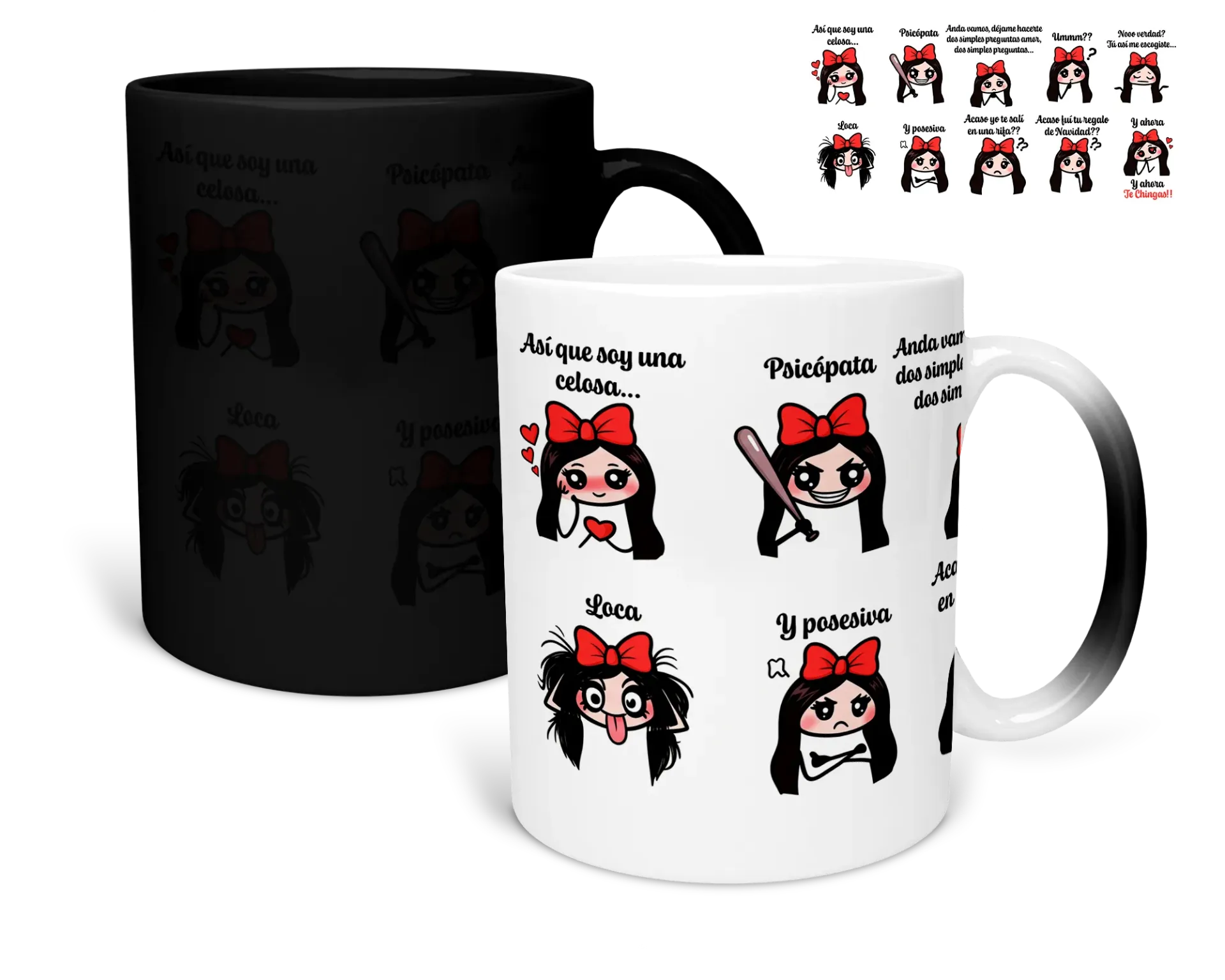 Taza 11 Oz LK1227. Frase viral "Así que soy una celosa, loca..."