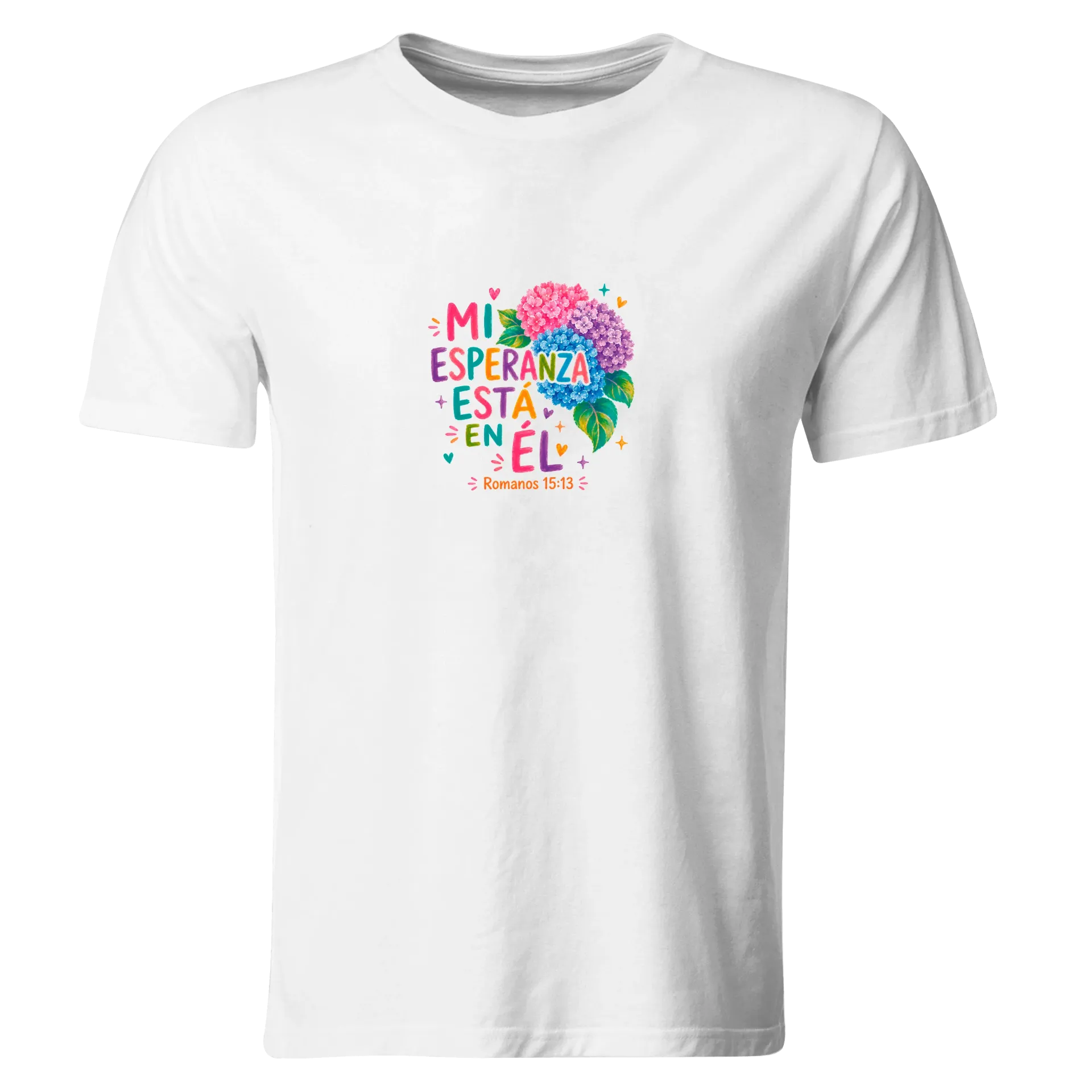 Playera Religiosa RG237. Versiculo Bíblico Cristiana Católica