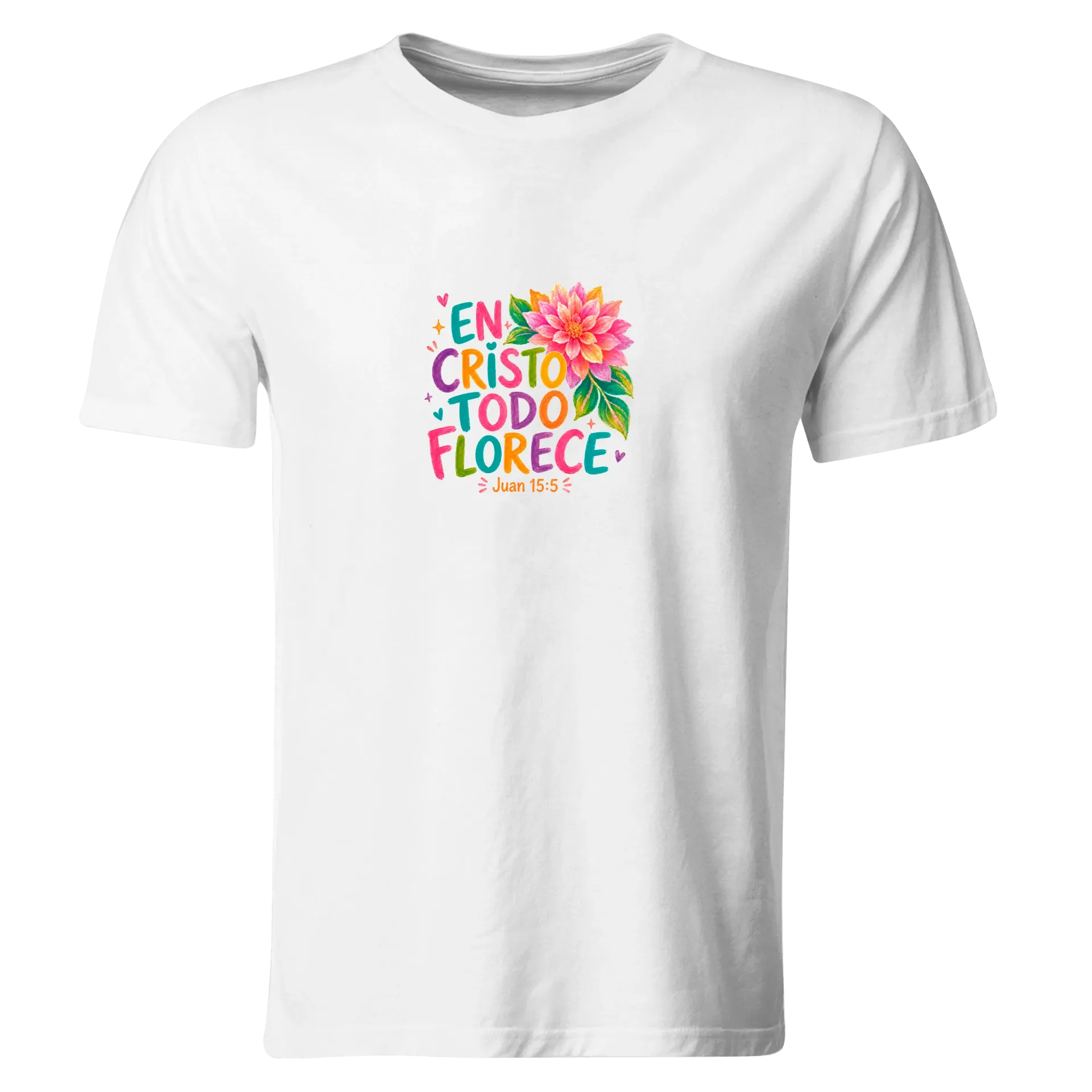Playera Religiosa RG240. Versiculo Bíblico Cristiana Católica