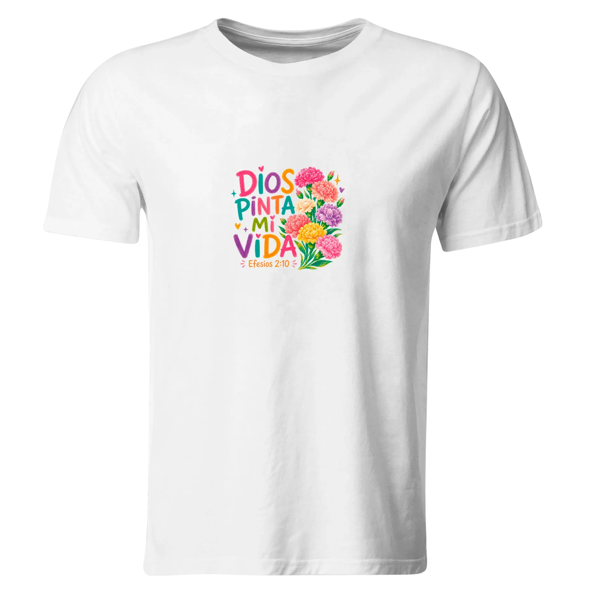 Playera Religiosa RG245. Versiculo Bíblico Cristiana Católica