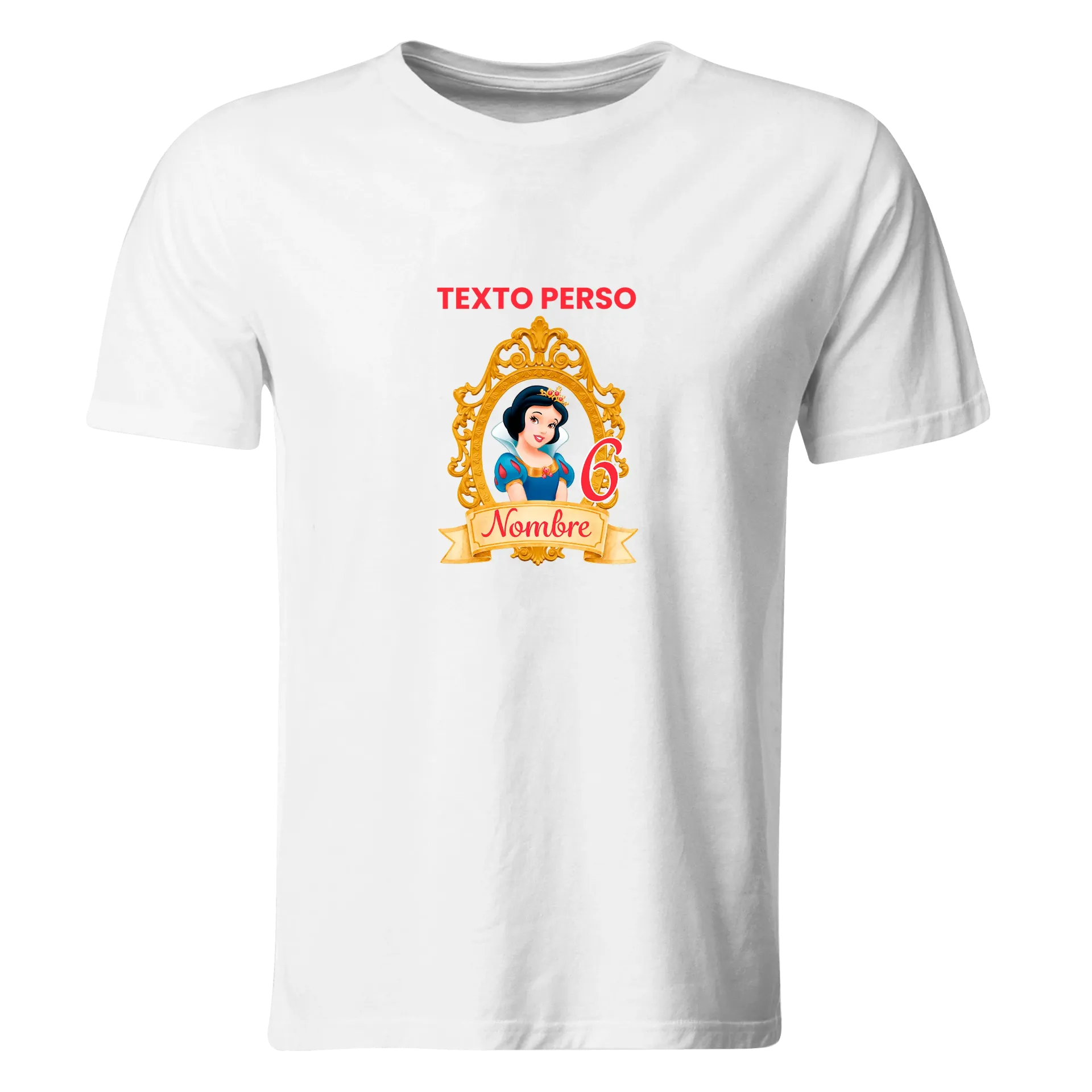 Playera Personalizada Cumpleaños Pc341. Princesa Blancanieves