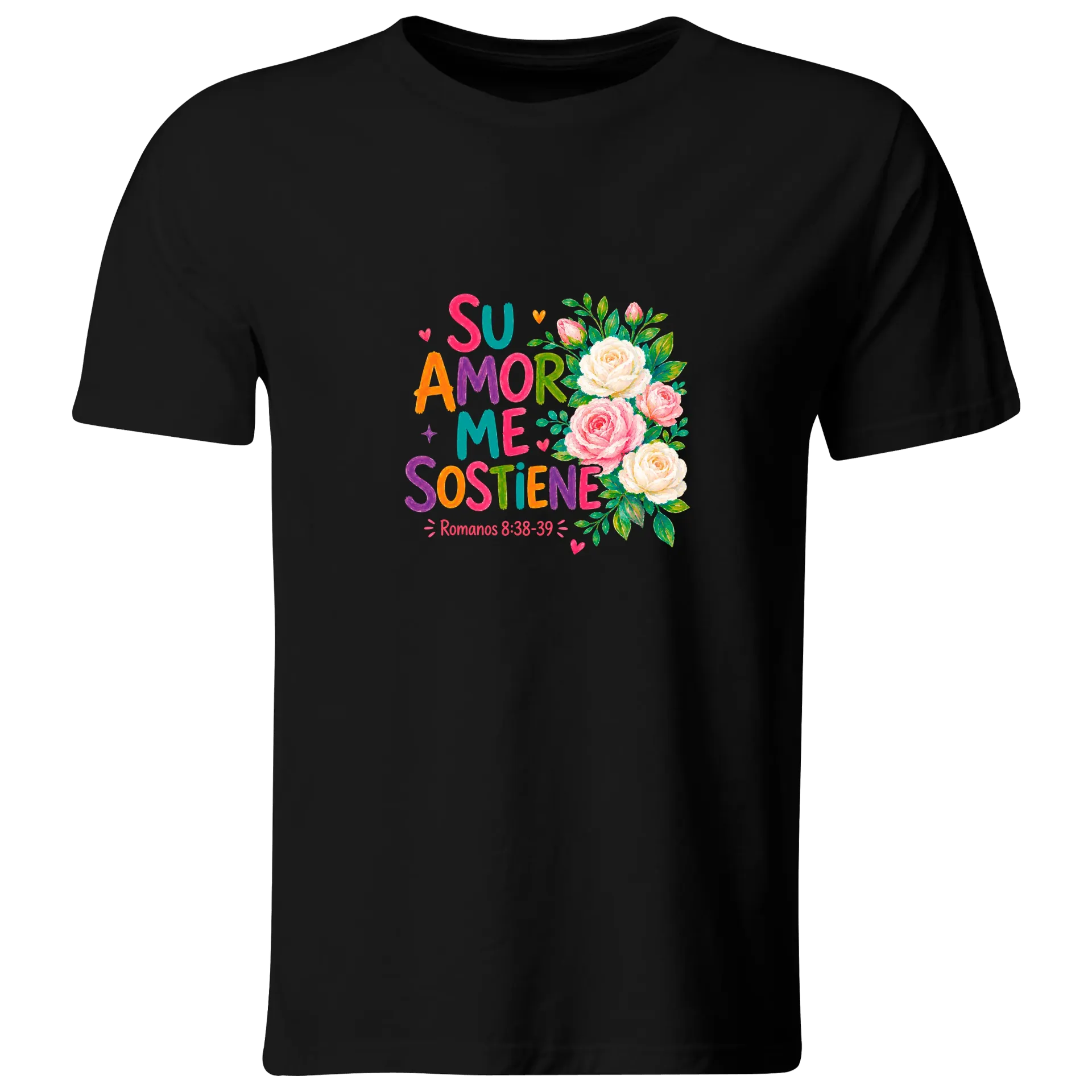 Playera DTF Religiosa RG235. Versiculo Bíblico Cristiana Católica