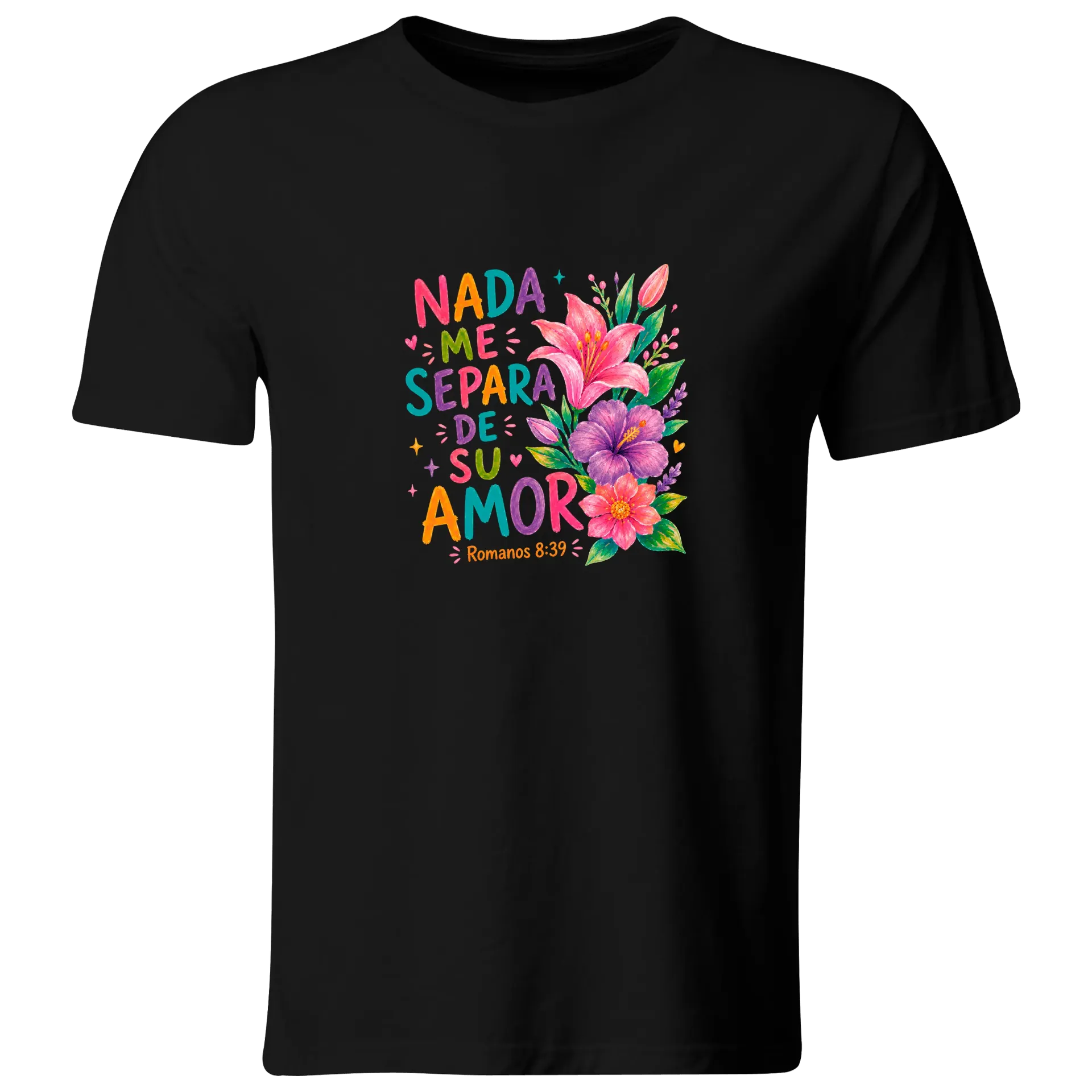 Playera DTF Religiosa RG236. Versiculo Bíblico Cristiana Católica
