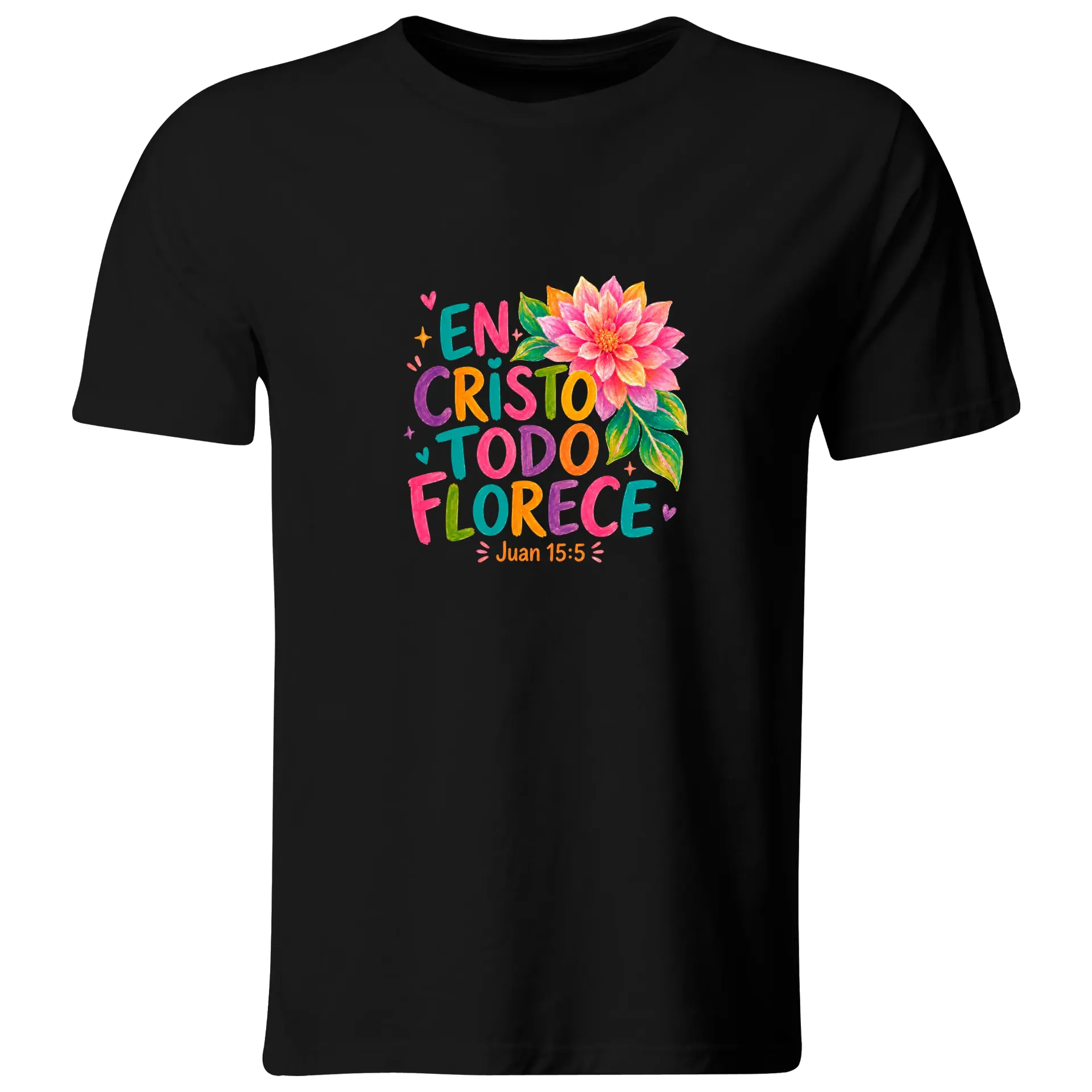 Playera DTF Religiosa RG240. Versiculo Bíblico Cristiana Católica