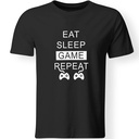 Playera estampada Eat, Sleep, Game, Repeat.