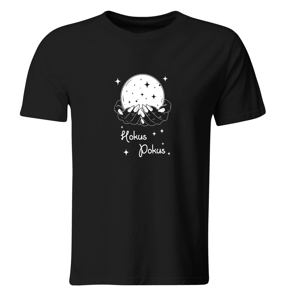 Playera estampada Hokus Pokus (Recto​, Negro​, Blanco)