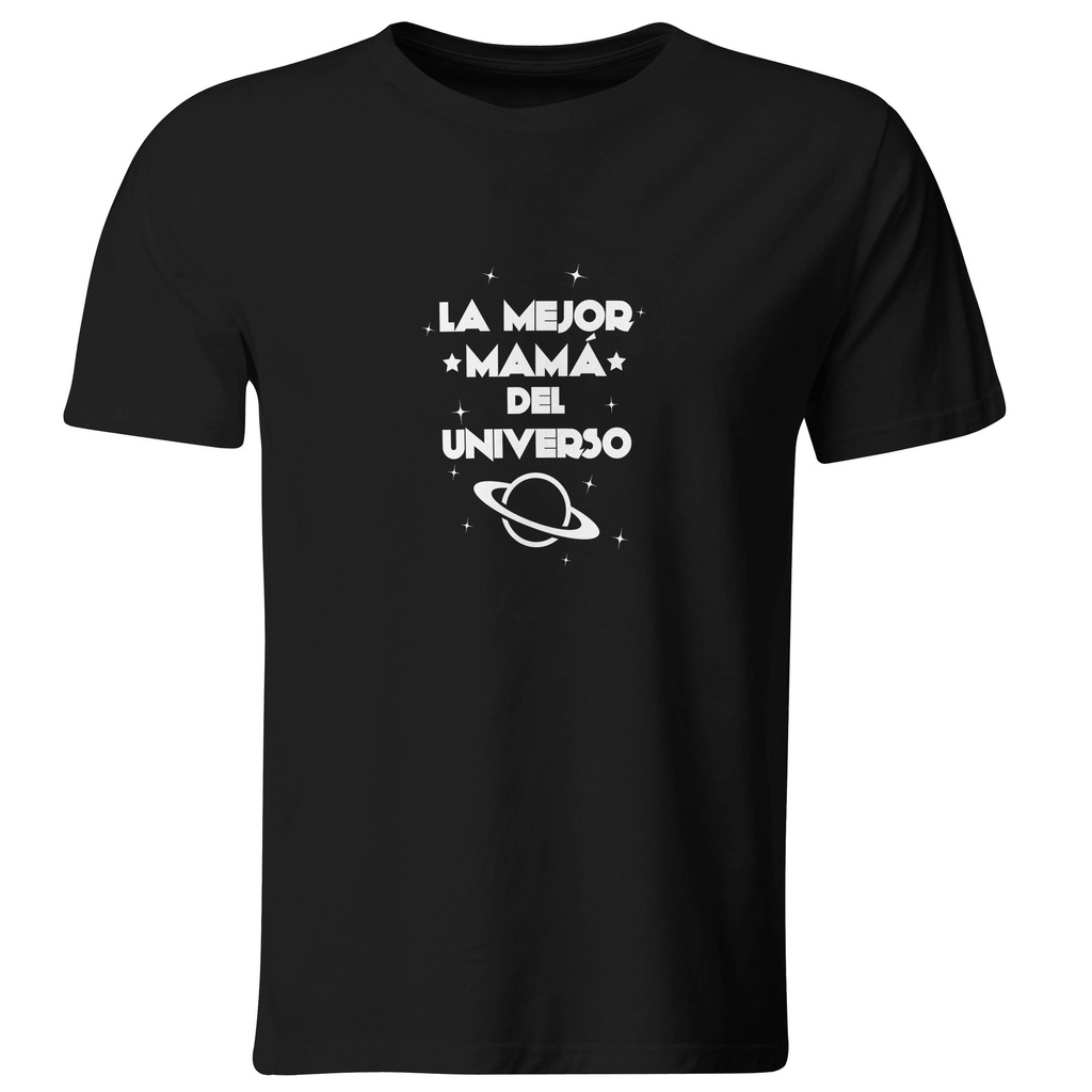 Playera estampada La Mejor Mamá Del Universo (Recto​, Negro​, Blanco)