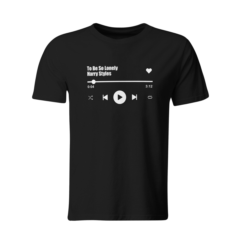Playera estampada To Be So Lonely - Harry Styles (Recto​, Negro​, Blanco)