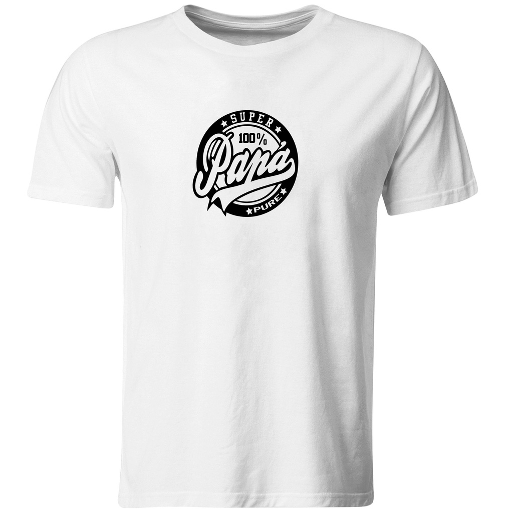 Playeras Día del padre: 100% puro papá. (Recto​, Negro​, Blanco)