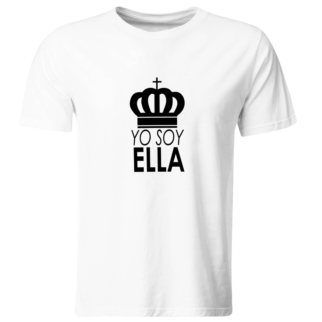 Playeras parejas:  Loco por ella - yo soy ella. (2/2) (Recto​, Negro​, Blanco)