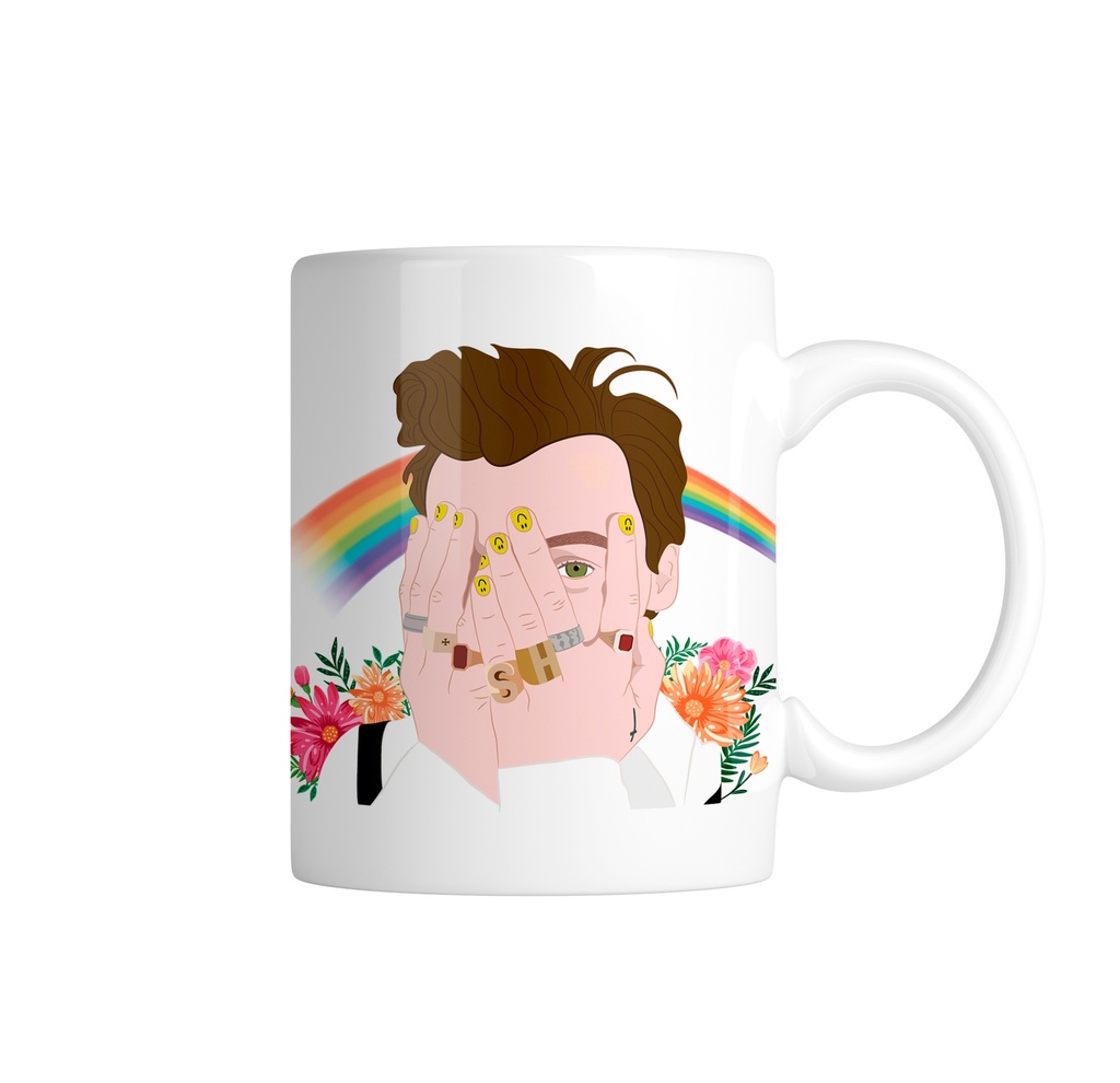 Harry Styles (Fondo color blanco, Con nombre)