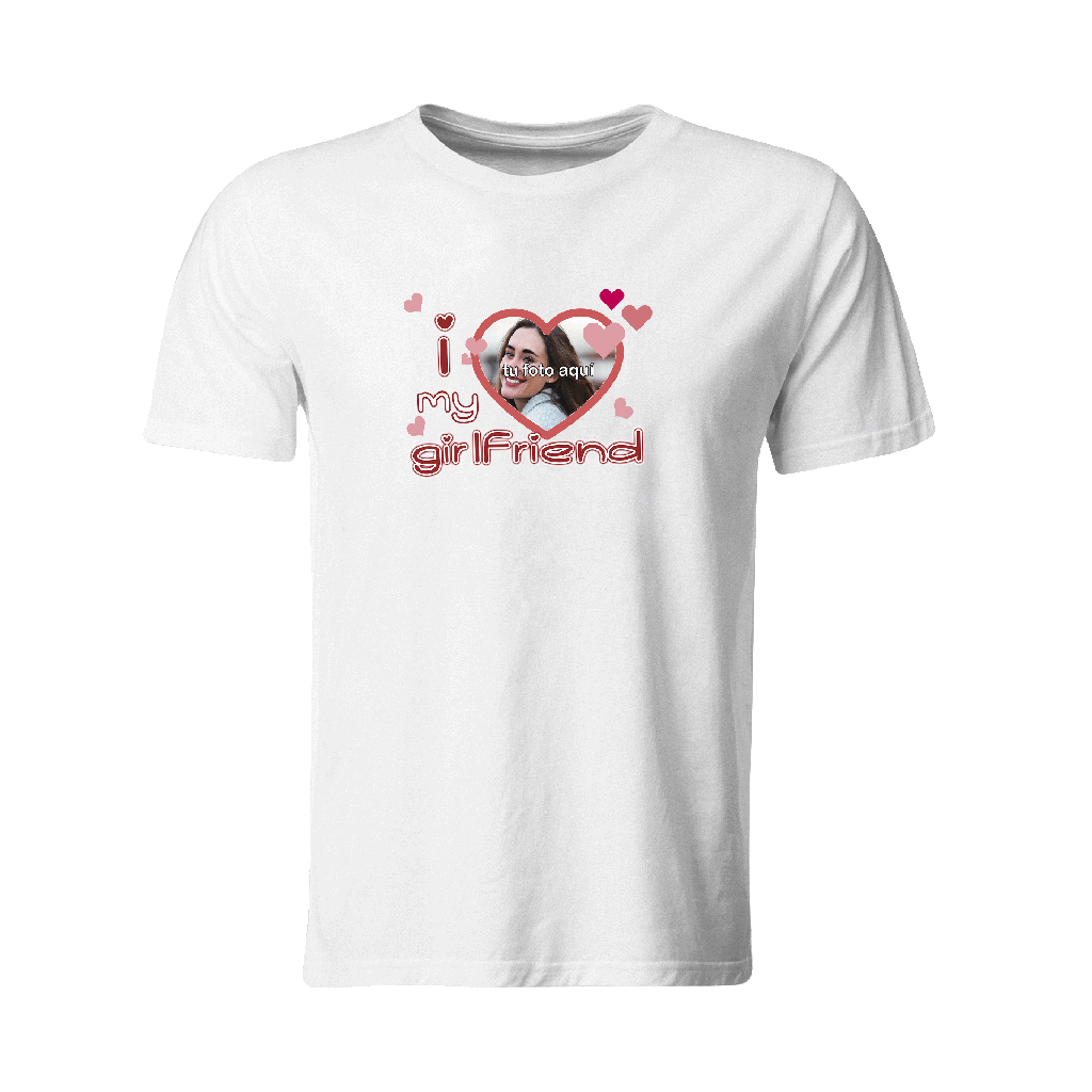 Playera personalizada I love my girlfriend (Recto​)