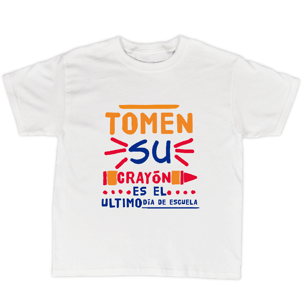 Playera graduación  gr5. último día de clases kinder
