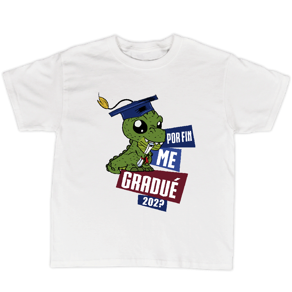 Playera graduación  gr51. por fin me gradué + año actual