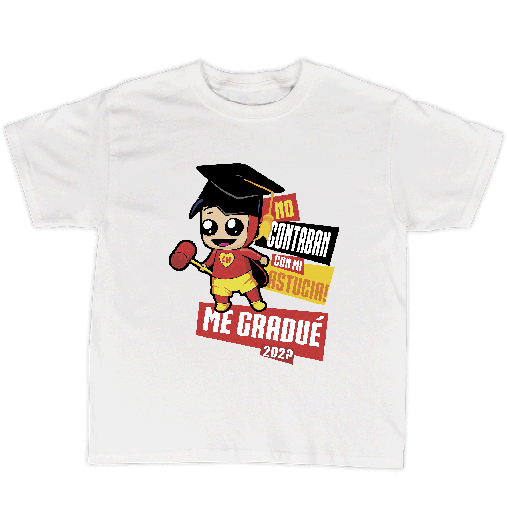 Playera graduación  gr70. No contaban con mi astucia me gradué
