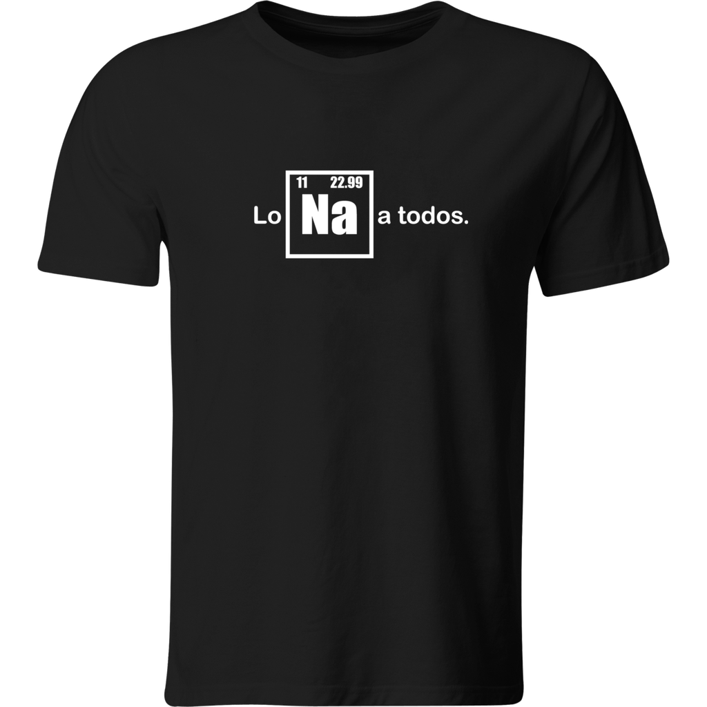 Playera Color Lk200. Frase Los Odio A Todos. Química Sodio.