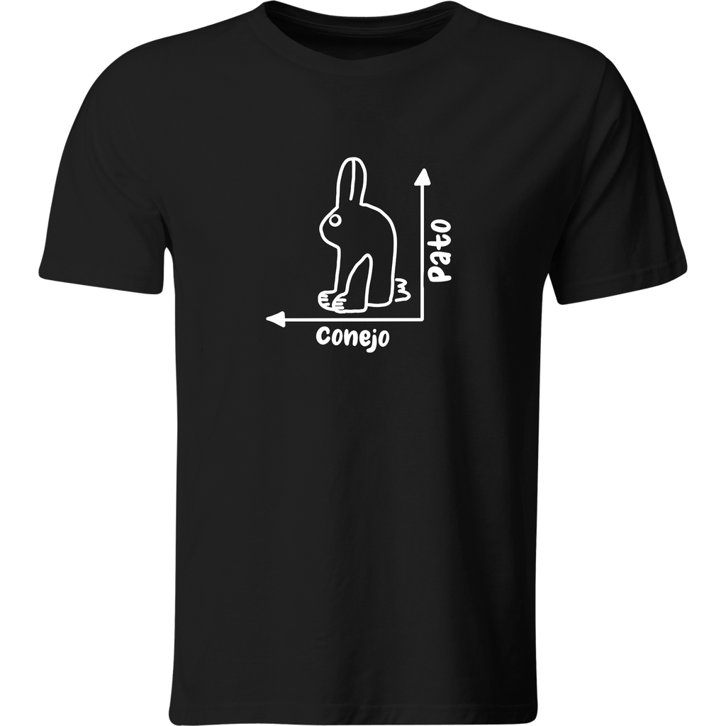 Playera Color Lk210. Anime Conejo Pato (Recto​, Negro​, Blanco)