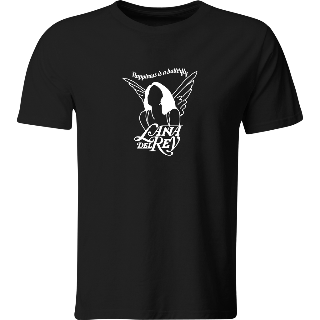 Playera Color Lk306. Lana Del Rey Happiness Is A Butterfly (Recto​, Negro​, Blanco)