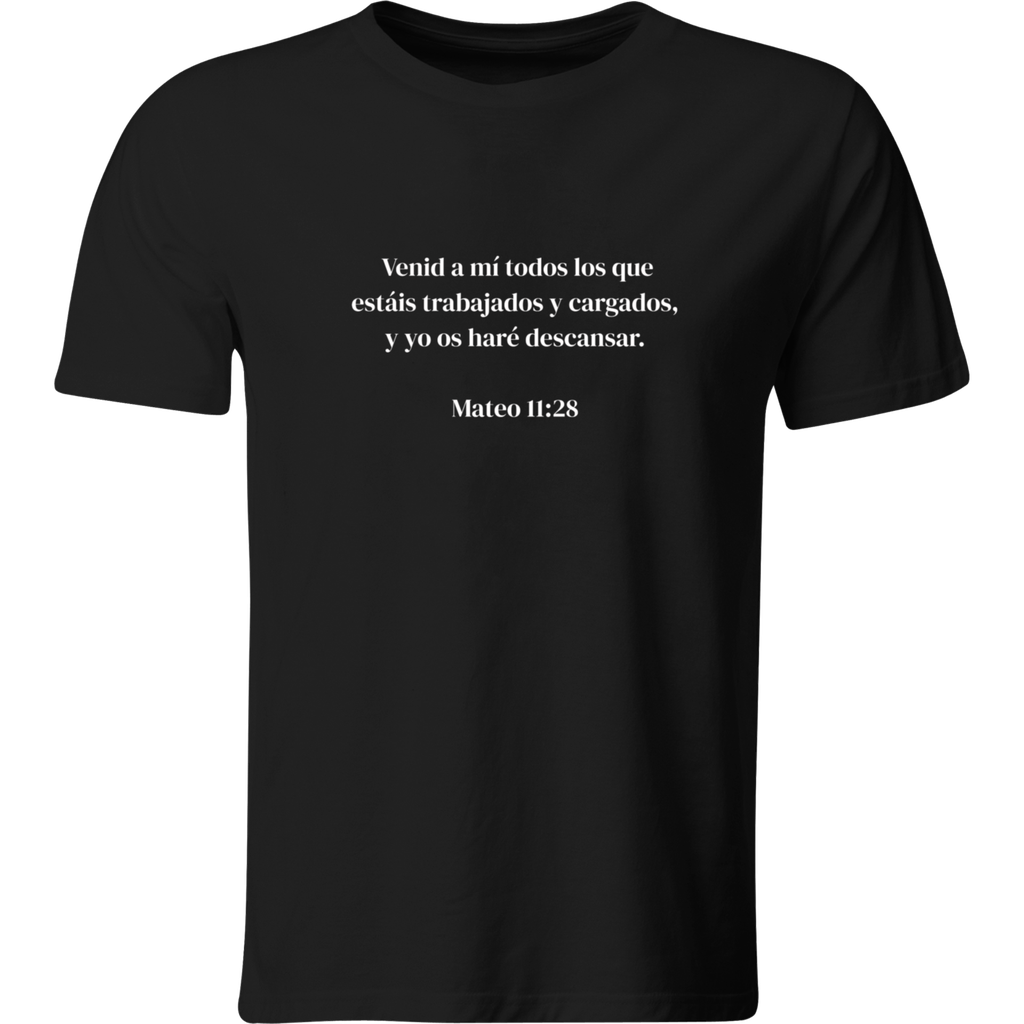 Playera color religión cristiana regalo bíblica. Rg3 (Recto​, Negro​, Blanco)