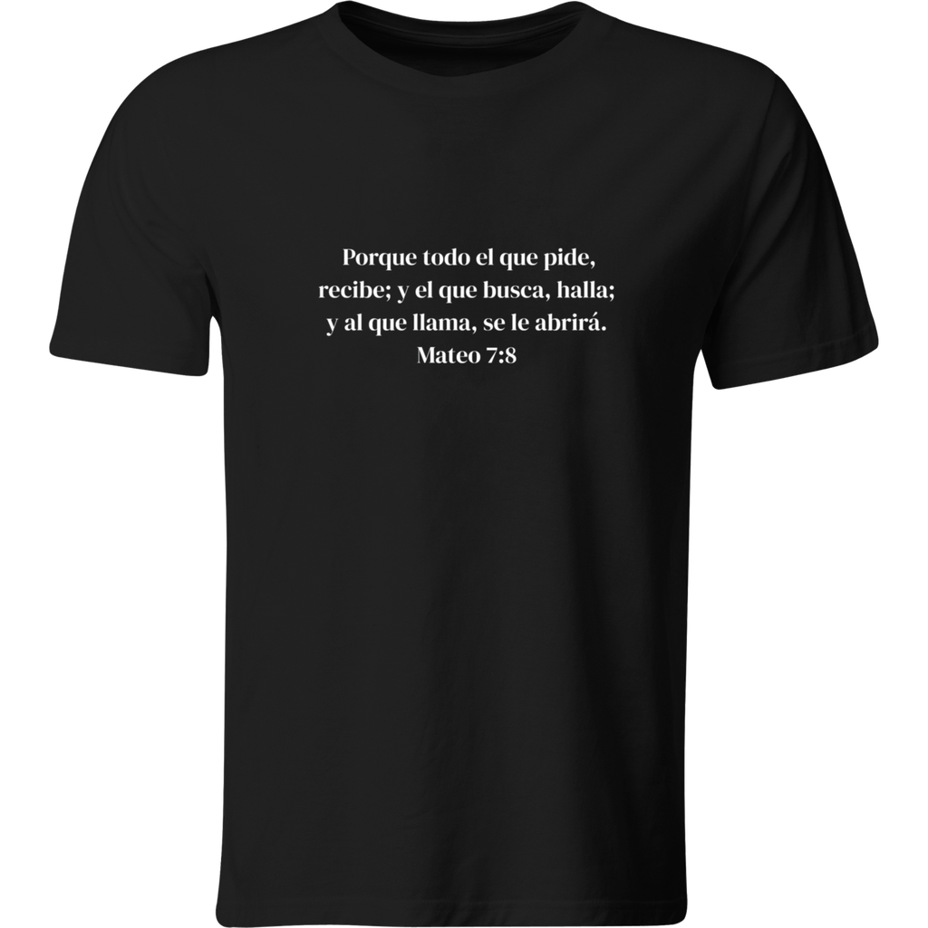 Playera color religión cristiana regalo bíblica. Rg4 (Recto​, Negro​, Blanco)