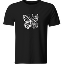 Playera Color Lk463. Anime mariposa con flores
