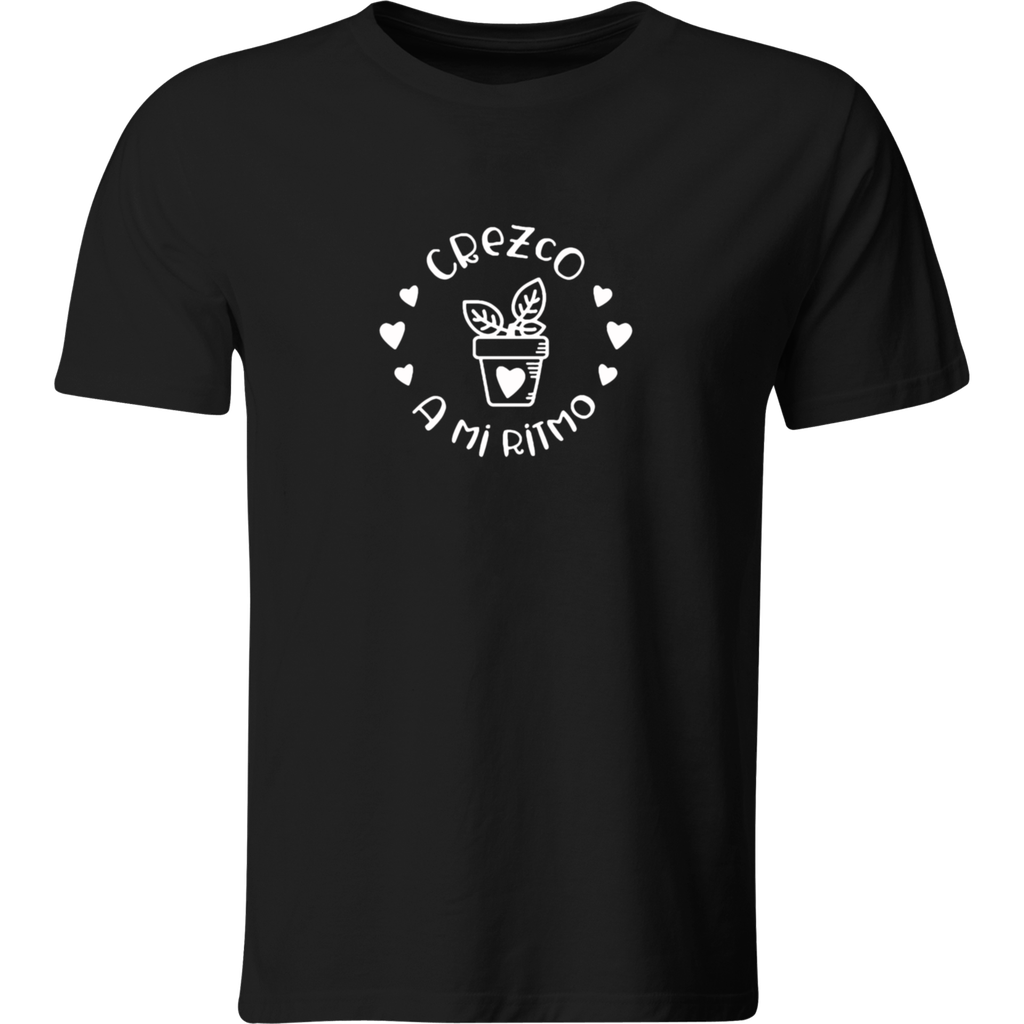 Playera Color Lk470. Frase positiva motivadora crezco a mi Ritmo