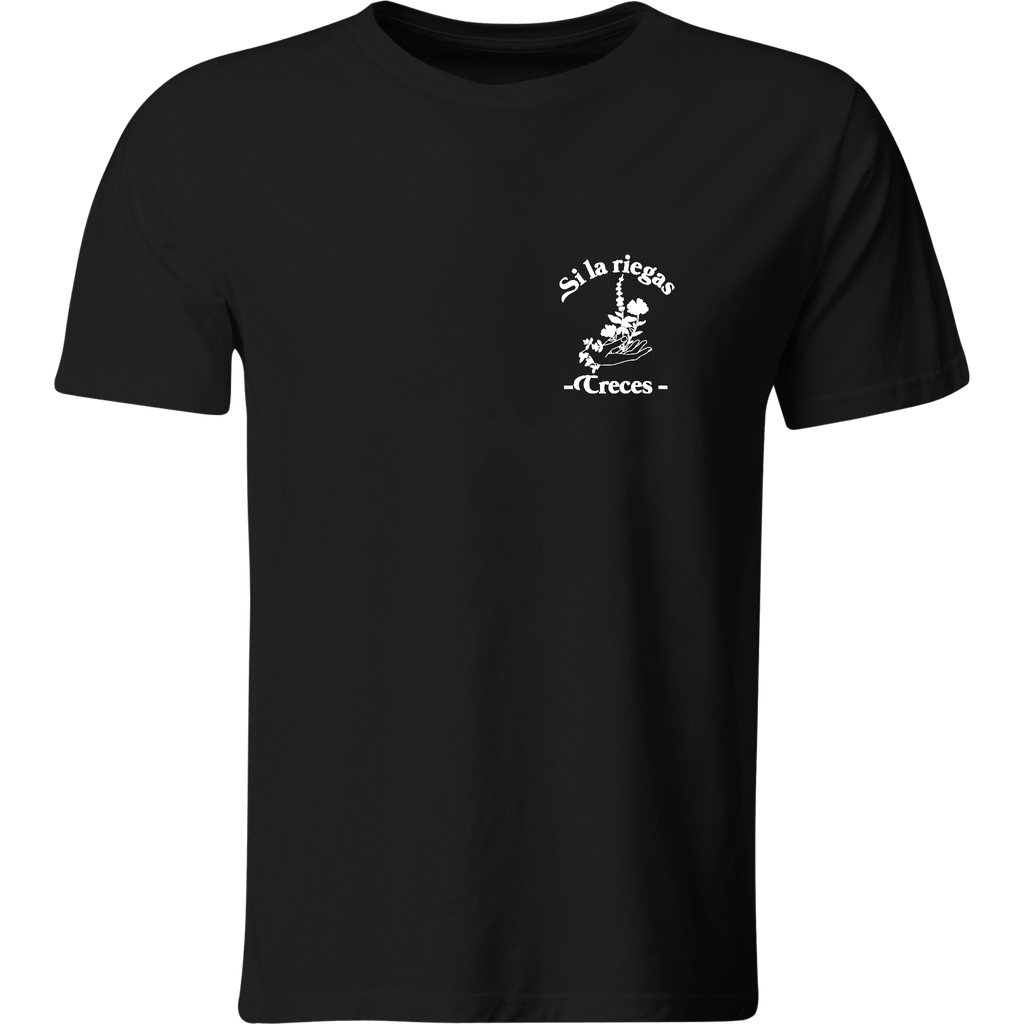 Playera Individual Bordada Lc7. Frase si la riegas creces