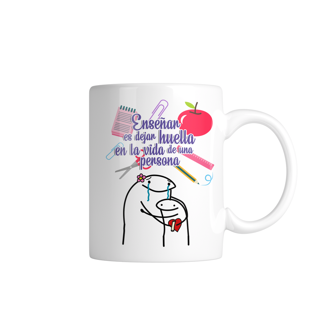 Taza mt25. enseñar es dejar huella (Con nombre)