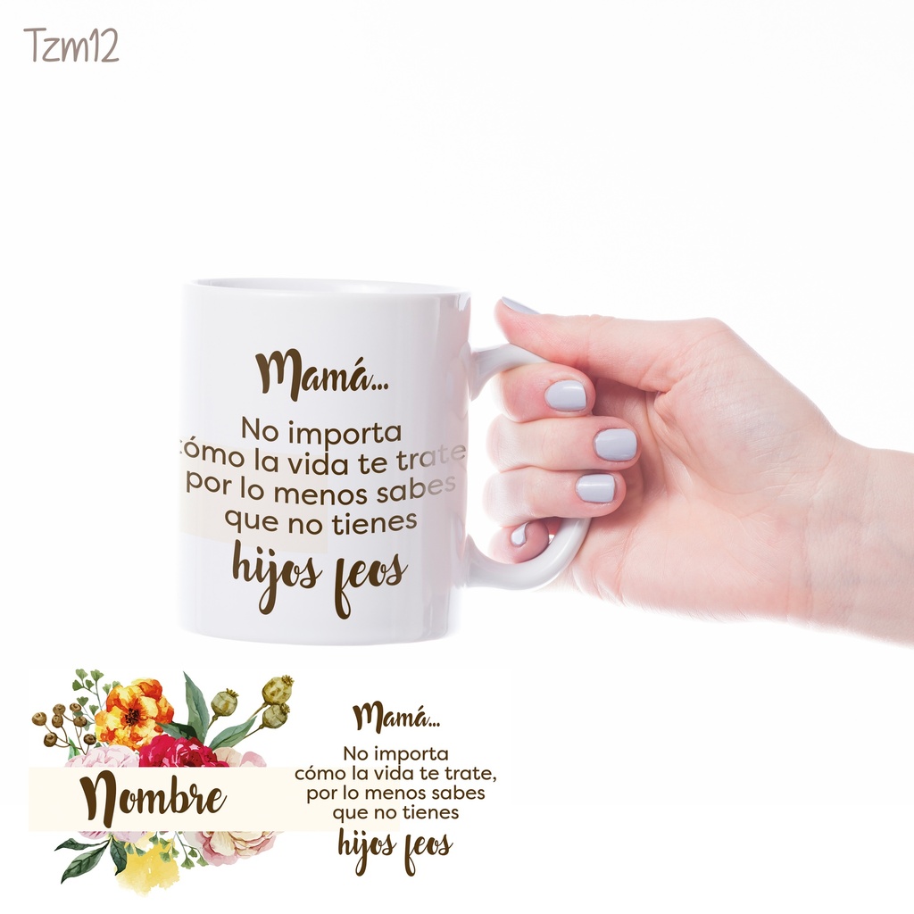 Taza tzm12. Taza día de las madres (Con nombre)