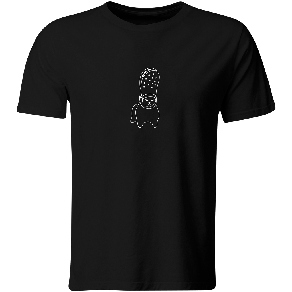 Playera Color Ic13. Gato Mariposa Meme crocs Aesthetic (Recto​, Negro​, Blanco)